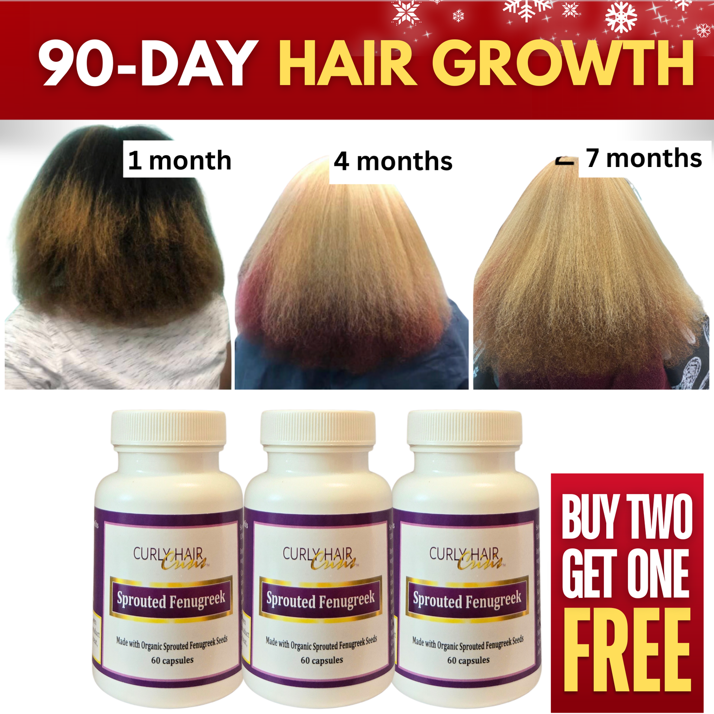 Organic Sprouted Fenugreek Capsules - Holiday Sale BTGO