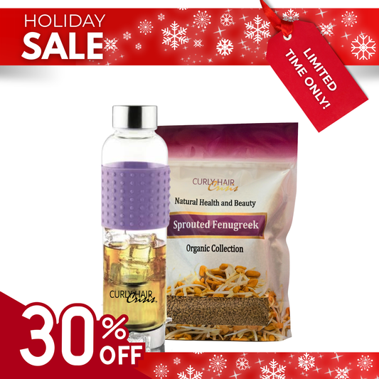 Organic Fenugreek Seeds with Glass Infuser - Holiday Sale