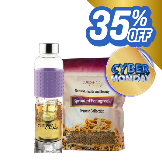 Organic Fenugreek Seeds with Glass Infuser - Cyber Monday Sale